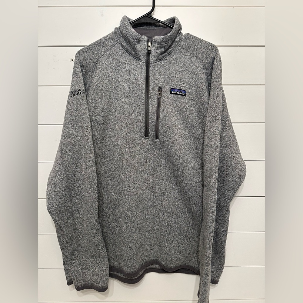 Patagonia Quarter 1/4 Zip Fleece Sweatshirt Gray Mens Size Large